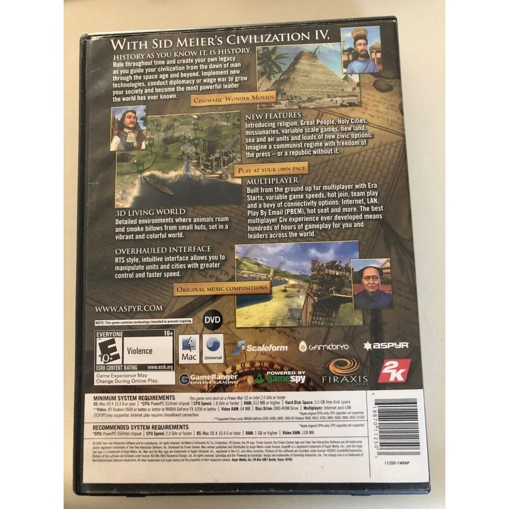 Sid Meier's Civilization IV Game of the Year Edition PC CD-ROM Game